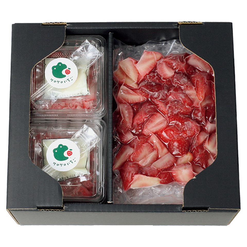 【夏の贈りもの】宮城県産　フローズンカットいちごとふわゆき氷苺（削りいちご）セット 商品サムネイル