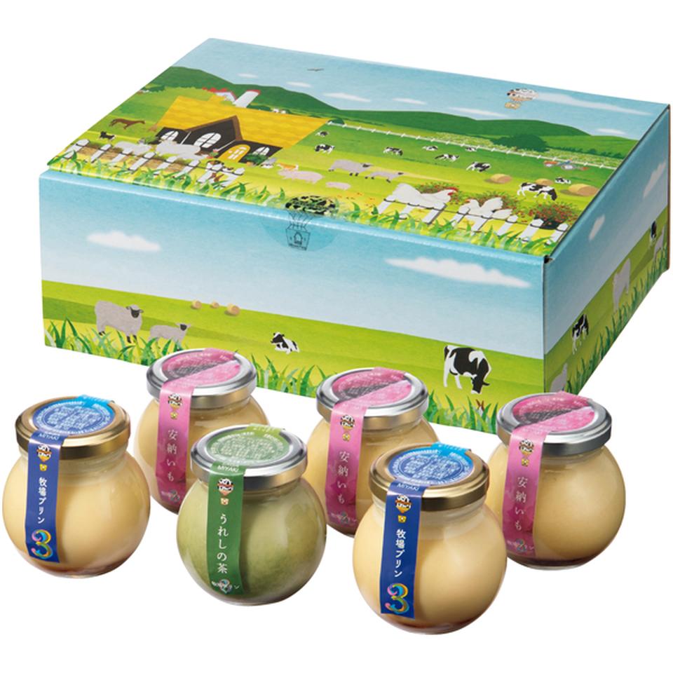 【冬の贈りもの】大富牧場 牧場プリン　安納いもＰＲＥＭＩＵＭ 商品サムネイル