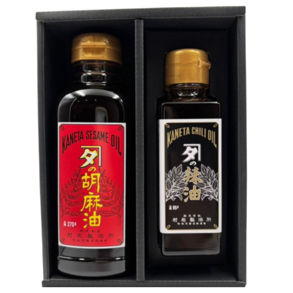 【村松製油所】【カネタの油ギフトセット1】胡麻油(赤)・辣油 商品サムネイル