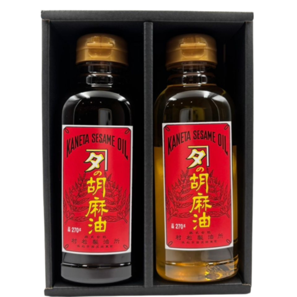 【村松製油所】【カネタの油ギフトセット2】胡麻油(赤)・胡麻油(白) 商品サムネイル