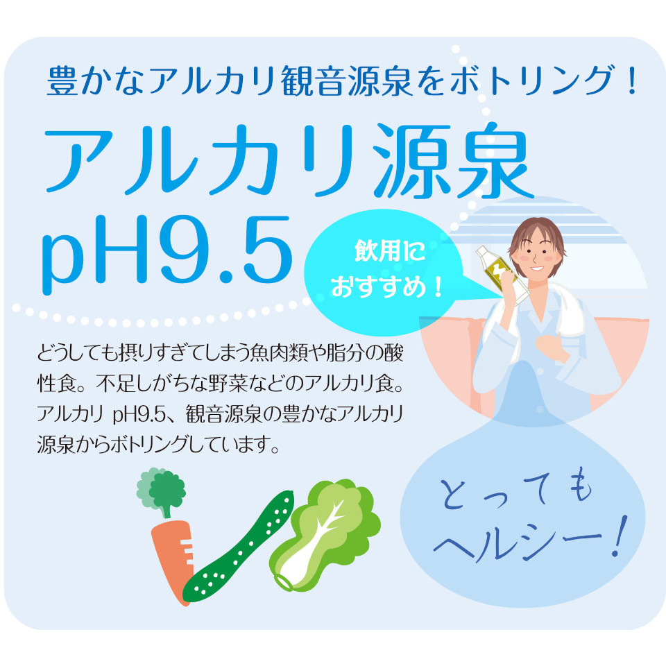 【滝野川自動車】飲む温泉 観音温泉500ml 24本入 商品画像(2)
