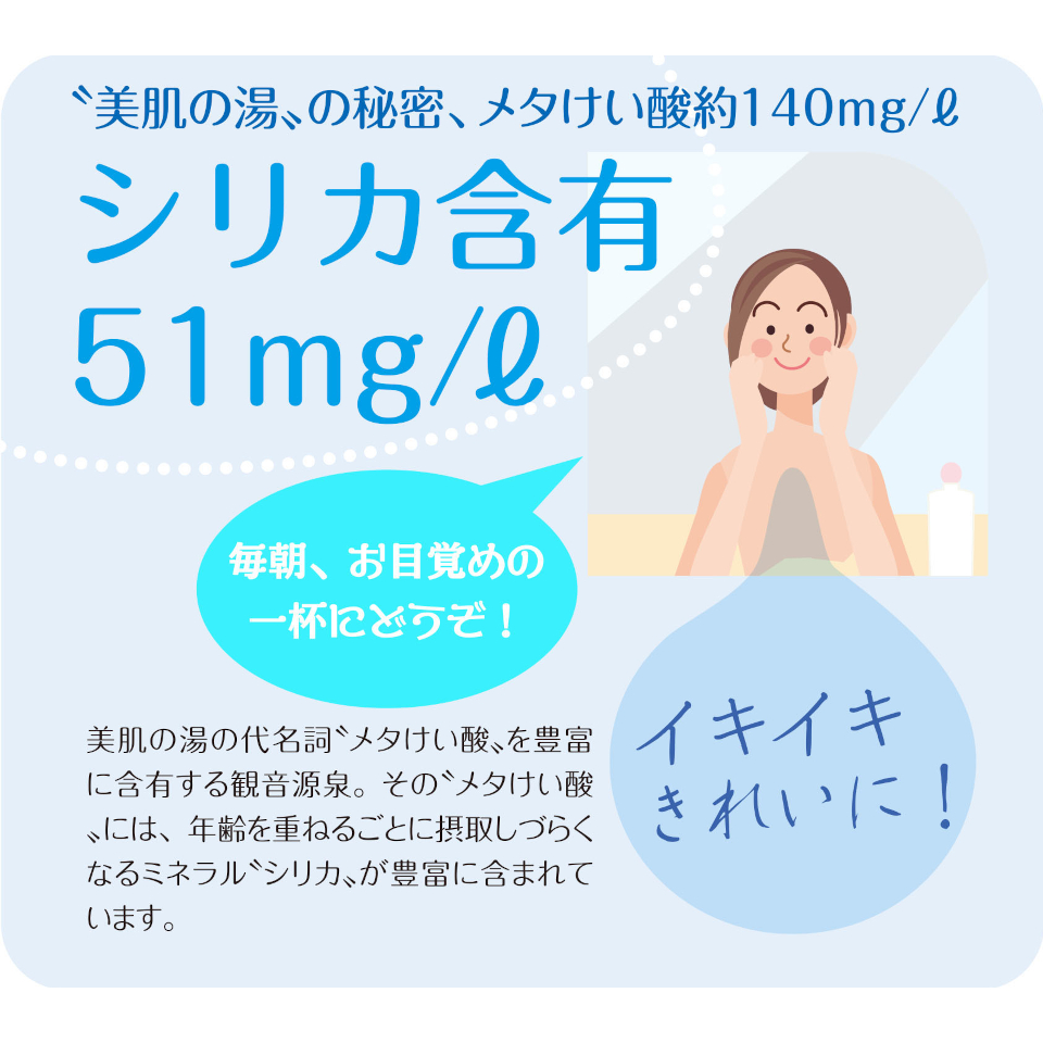 【滝野川自動車】飲む温泉 観音温泉500ml 24本入 商品画像(4)