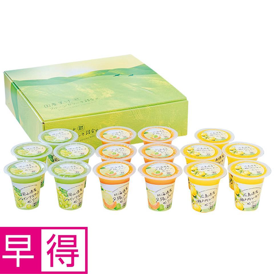 【夏の贈りもの早得】北辰フーズ　国産果汁フルーツゼリーの詰合せ　型番：ＦＪ－１６Ａ 商品サムネイル