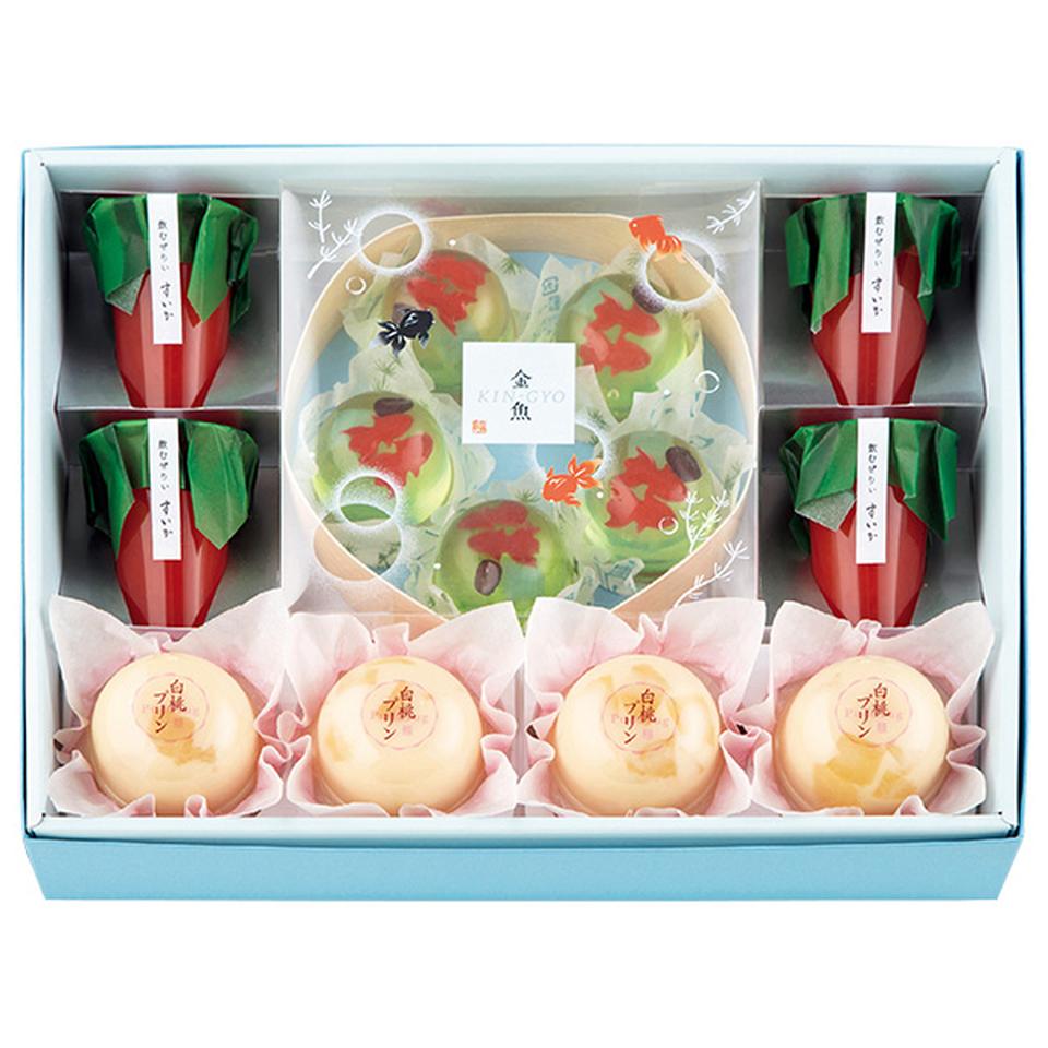 【夏の贈りもの】宗家　源吉兆庵　金魚・飲むぜりぃ　すいか詰合せ　型番：ＫＳＰ－４５ 商品サムネイル