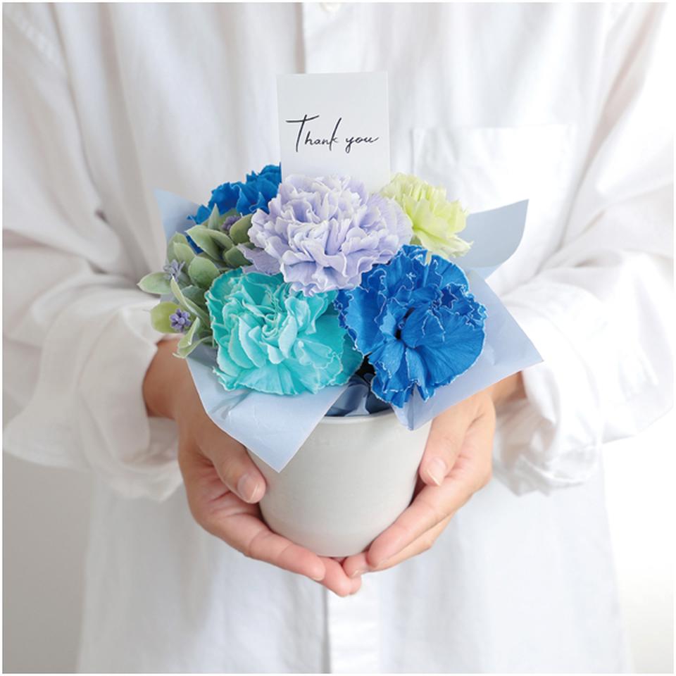 【父の日早得】竹中庭園緑化フラワーアレンジ「アクアパープル」 商品サムネイル