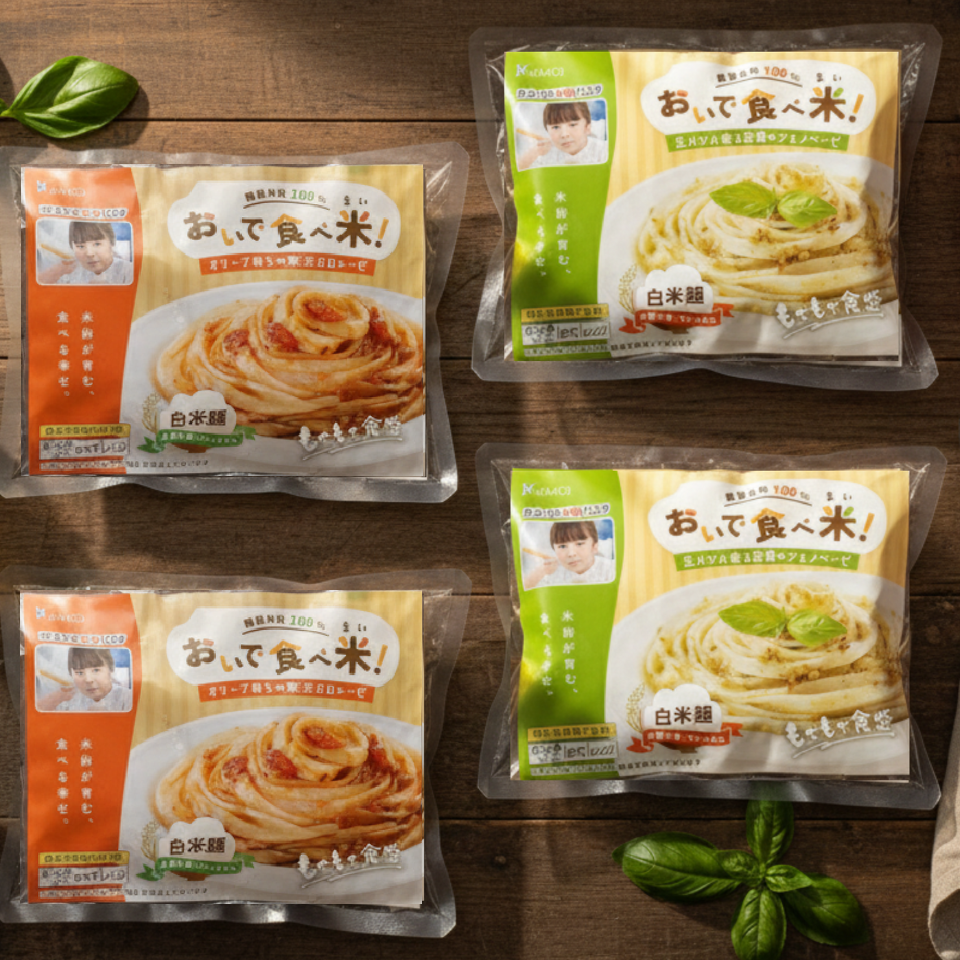 【愛知 カコイ】おいで食べ米！冷凍米粉パスタ【白米麺】セット 4個入り 商品サムネイル
