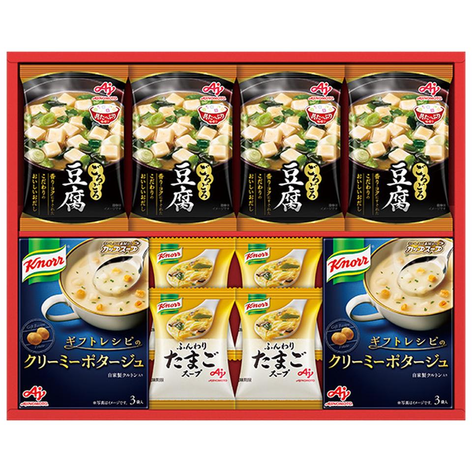 【夏の贈りもの】味の素ブランドギフト　「具たっぷり味噌汁」＆「クノール」スープギフト 商品サムネイル