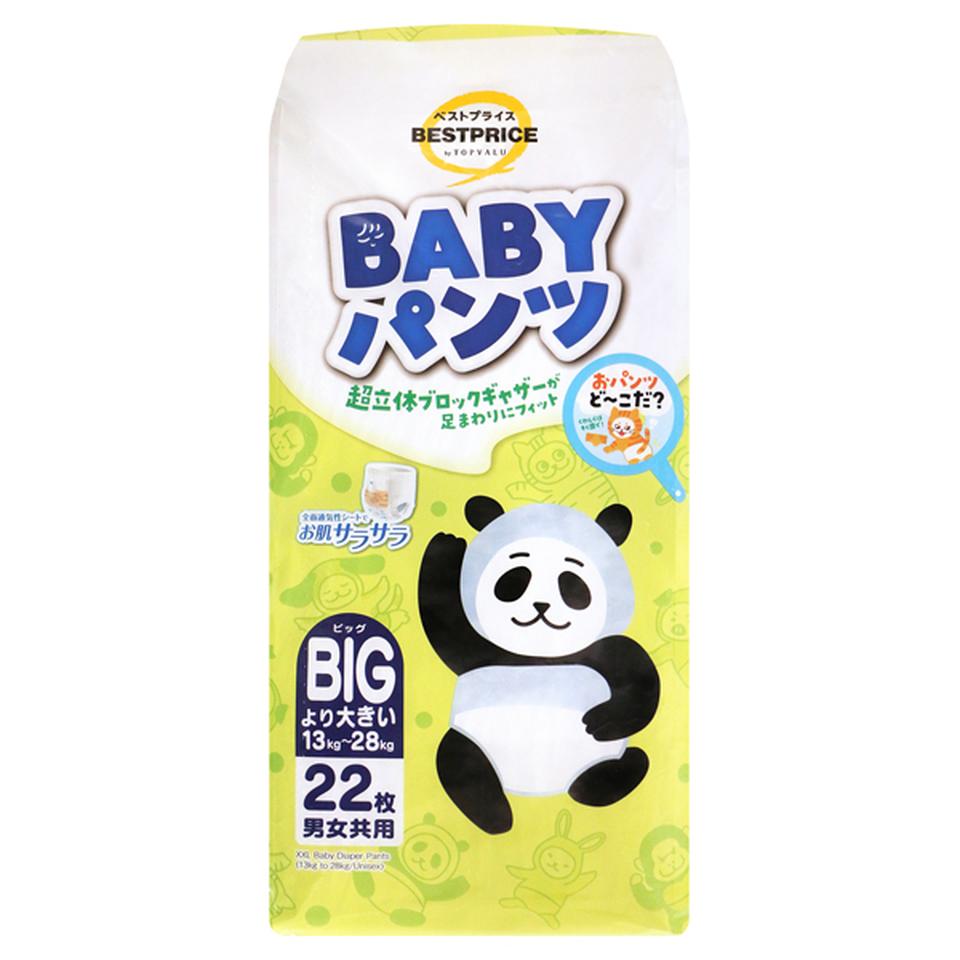 【ベビー】[トップバリュベストプライス]BABYパンツ BIGより大きい 22枚 男女共用 22枚 商品サムネイル