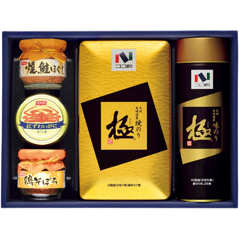 【夏の贈りもの】ニコニコのり 海苔・缶瓶詰合せ 商品サムネイル