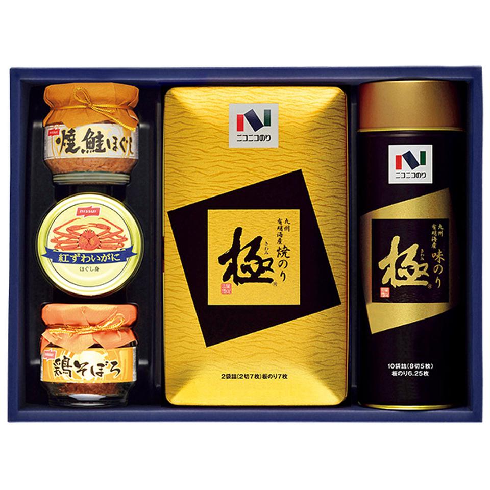 【夏の贈りもの】ニコニコのり　海苔・缶瓶詰合せ 商品サムネイル