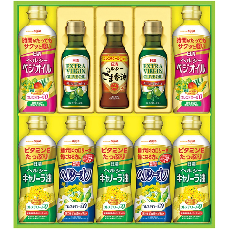 【夏の贈りもの】日清オイリオ オリーブオイル＆バラエティオイルギフト 商品サムネイル