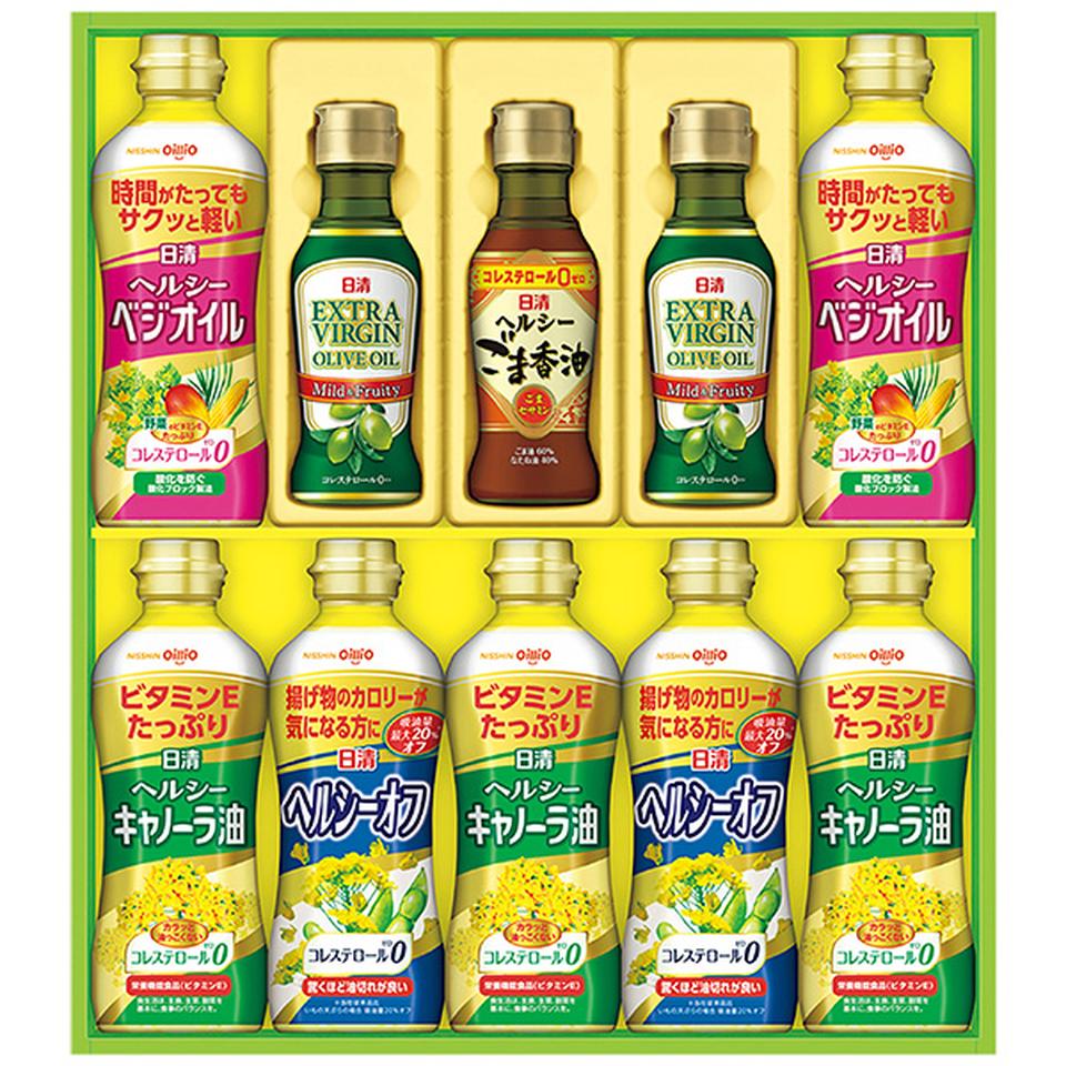 【夏の贈りもの】日清オイリオ　オリーブオイル＆バラエティオイルギフト　型番：ＯＶ－５０Ａ 商品サムネイル