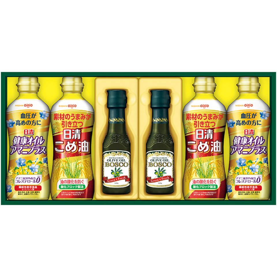 【冬の贈りもの】日清オイリオ ボスコオリーブオイル＆バラエティオイルギフト 型番：BM-30 商品サムネイル