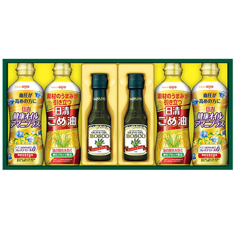 【夏の贈りもの】日清オイリオ　ボスコオリーブオイル＆バラエティオイルギフト　型番：ＢＭ－３０ 商品サムネイル