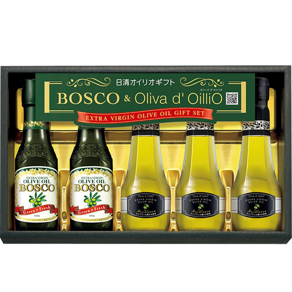 【夏の贈りもの】日清オイリオ　ボスコ＆Ｏｌｉｖａ　ｄ’ＯｉｌｌｉＯ　ＥＸＶオリーブオイルギフト 商品サムネイル