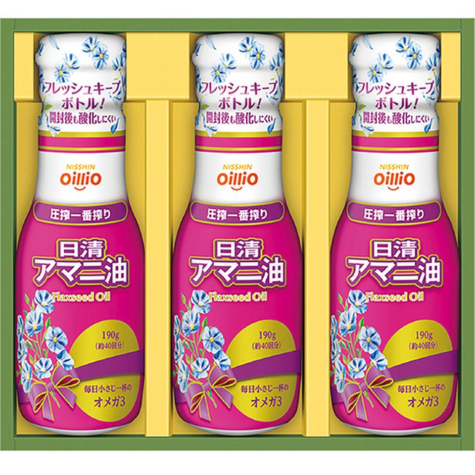 【夏の贈りもの】日清オイリオ　アマニ油ギフト 商品サムネイル