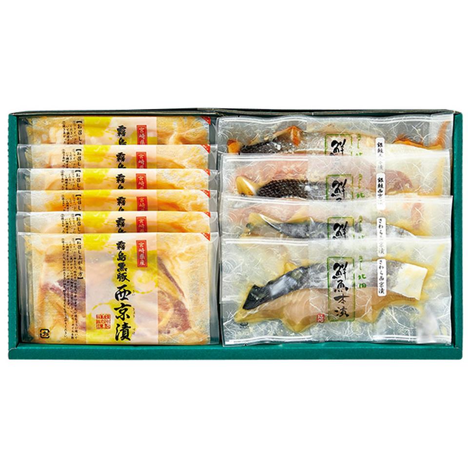 【夏の贈りもの】霧島黒豚ロース・漬魚　西京漬け三昧セット 商品サムネイル