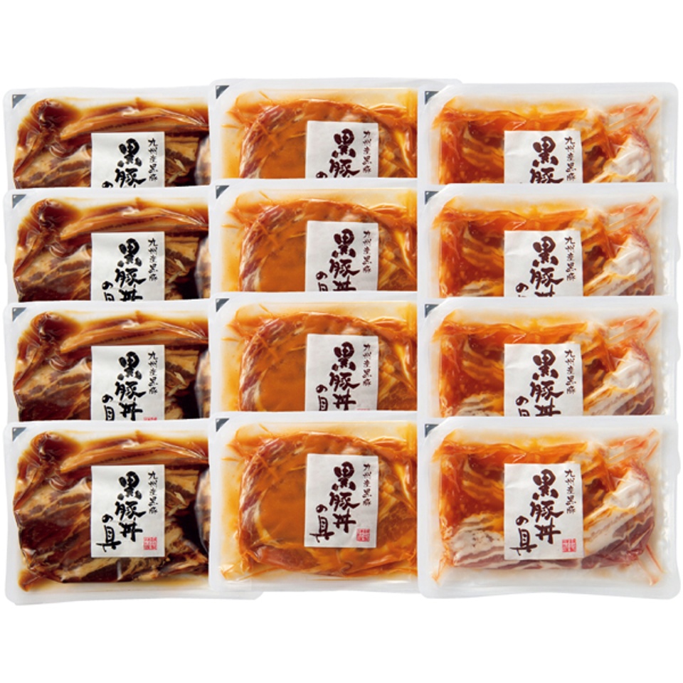 【夏の贈りもの】九州産黒豚味付け豚丼の具３種１２食セット 商品サムネイル