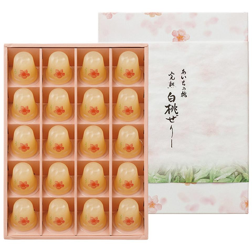 【夏の贈りもの】創作桃菓　桃花亭　プチ完熟白桃ぜりー　２０個入 商品サムネイル