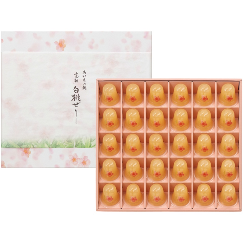 【夏の贈りもの】創作桃菓桃花亭 プチ完熟白桃ぜりー３０個入 商品サムネイル