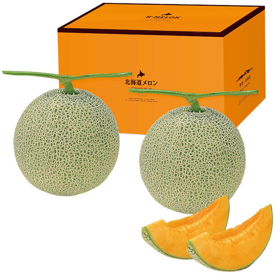 【夏の贈りもの】北海道産　北海道王妃メロン２個（１個１．５ｋｇ以上） 商品サムネイル
