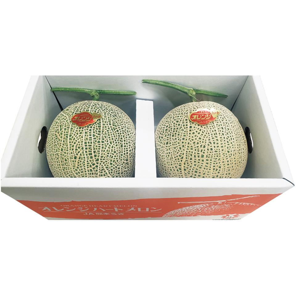 【母の日早得】熊本県産母　オレンジハートメロン 商品サムネイル