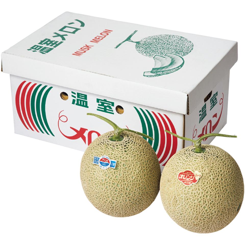 【母の日早得】熊本県産母　オレンジハート＆アールスメロン 商品サムネイル