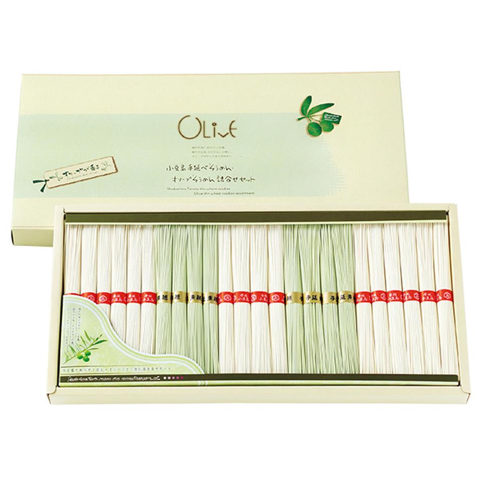 【夏の贈りもの】オリーブの島　小豆島手延べ素麺・オリーブ素麺詰合せ 商品サムネイル