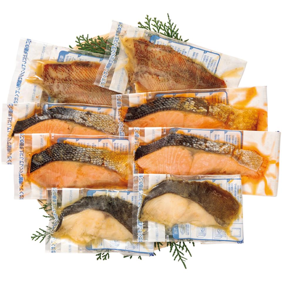 【冬の贈りもの】万越屋 レンジで簡単！焼魚詰合せ８袋〈料理家村山瑛子監修〉 商品サムネイル