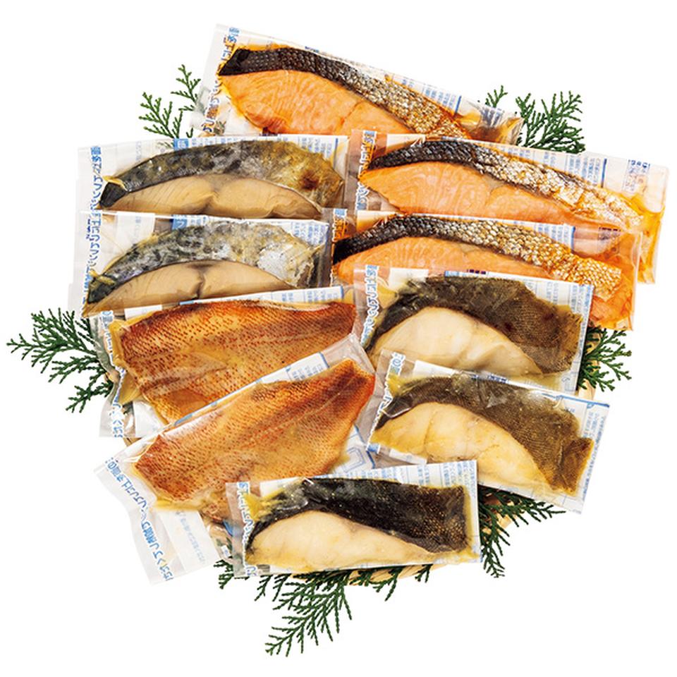 【夏の贈りもの】万越屋　レンジで簡単！焼魚詰合せ１０袋〈料理家村山瑛子監修〉 商品サムネイル