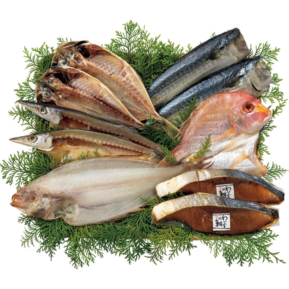 【お歳暮 ギフト早得】輪島 西脇水産 国産原料使用 わじまの朝干物セット 商品画像(2)