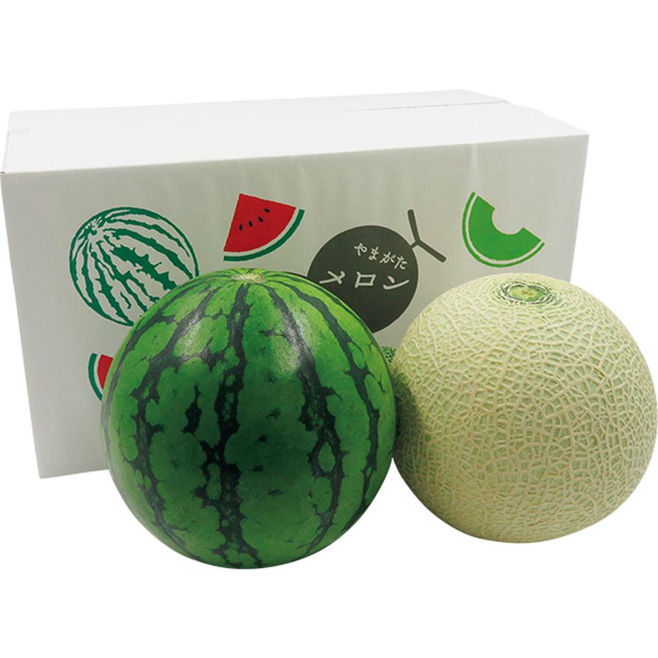 【夏の贈りもの】山形県産　紅小玉西瓜、青肉メロン詰合せ 商品サムネイル