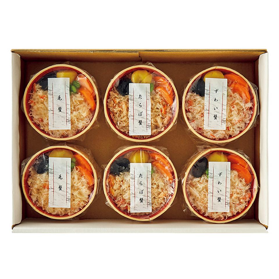 【夏の贈りもの】札幌バルナバフーズ　三種かに飯詰合せ 商品サムネイル