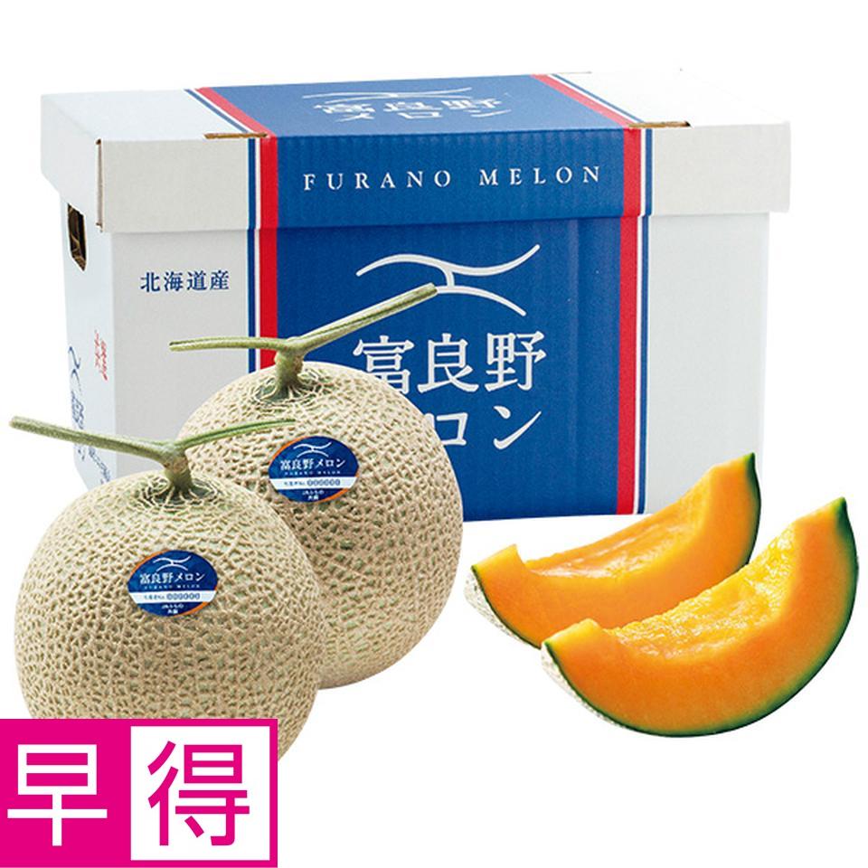 【夏の贈りもの早得】北海道産（ＪＡふらの）　ふらのメロン　秀品２個 商品サムネイル