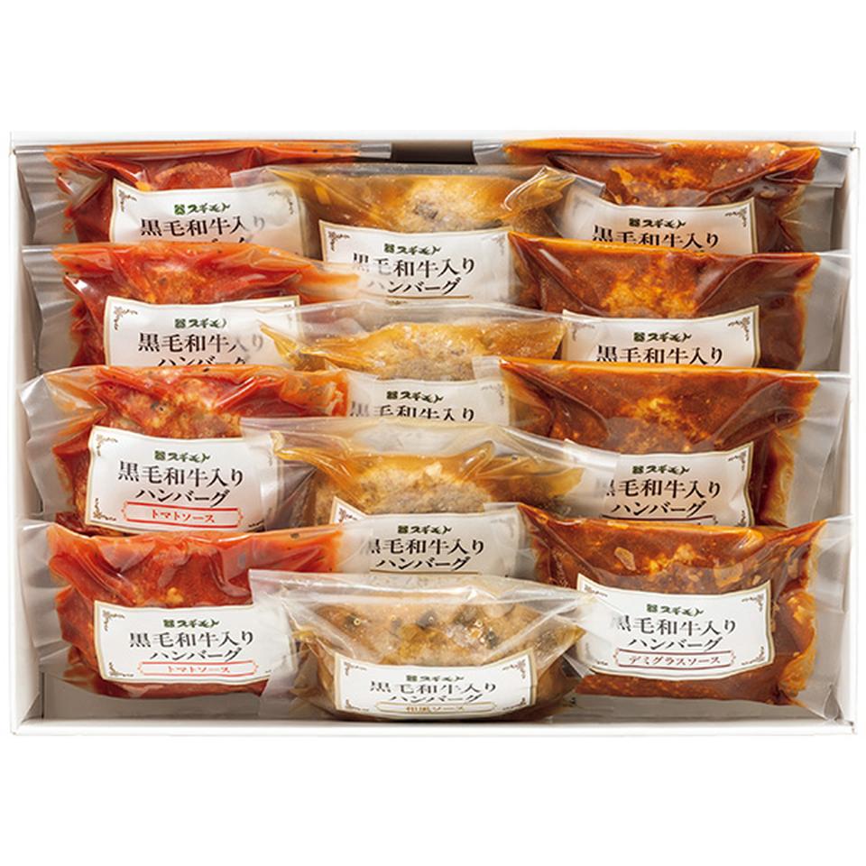 【夏の贈りもの】お肉の専門店スギモト　黒毛和牛入りハンバーグ３種ソースセット 商品サムネイル