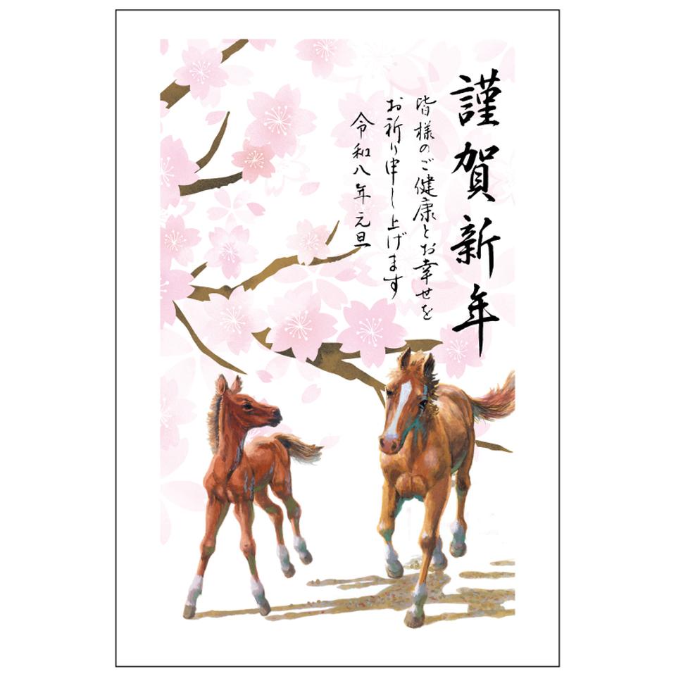 【フタバ年賀状パック】 イラスト付き年賀はがき ベーシック カラー（5枚入り） ARP-06 商品サムネイル