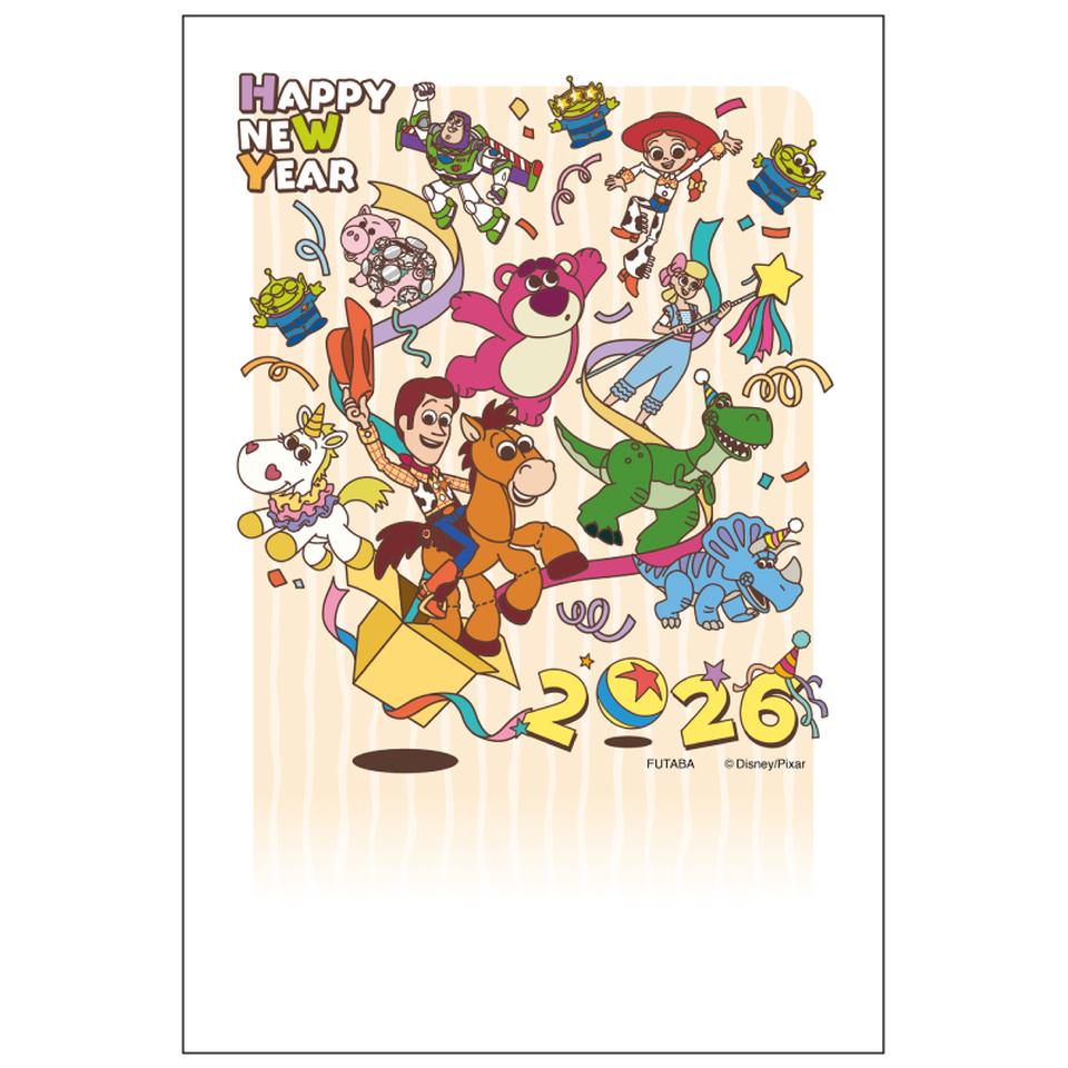 【フタバ年賀状パック】 イラスト付き年賀はがき ディズニー カラー（3枚入り） WD-03 商品サムネイル