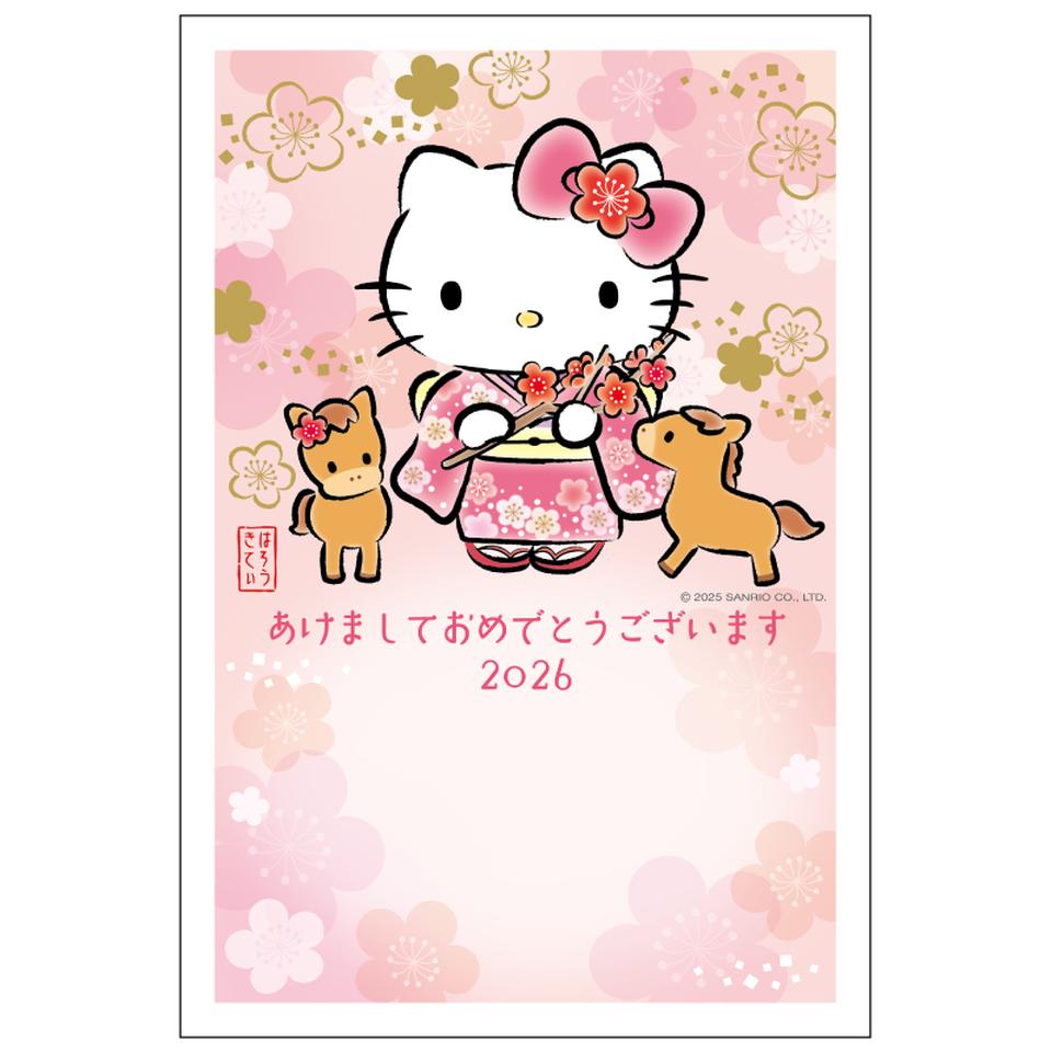 【フタバ年賀状パック】 イラスト付き年賀はがき サンリオ カラー（3枚入り） SD-01 商品サムネイル