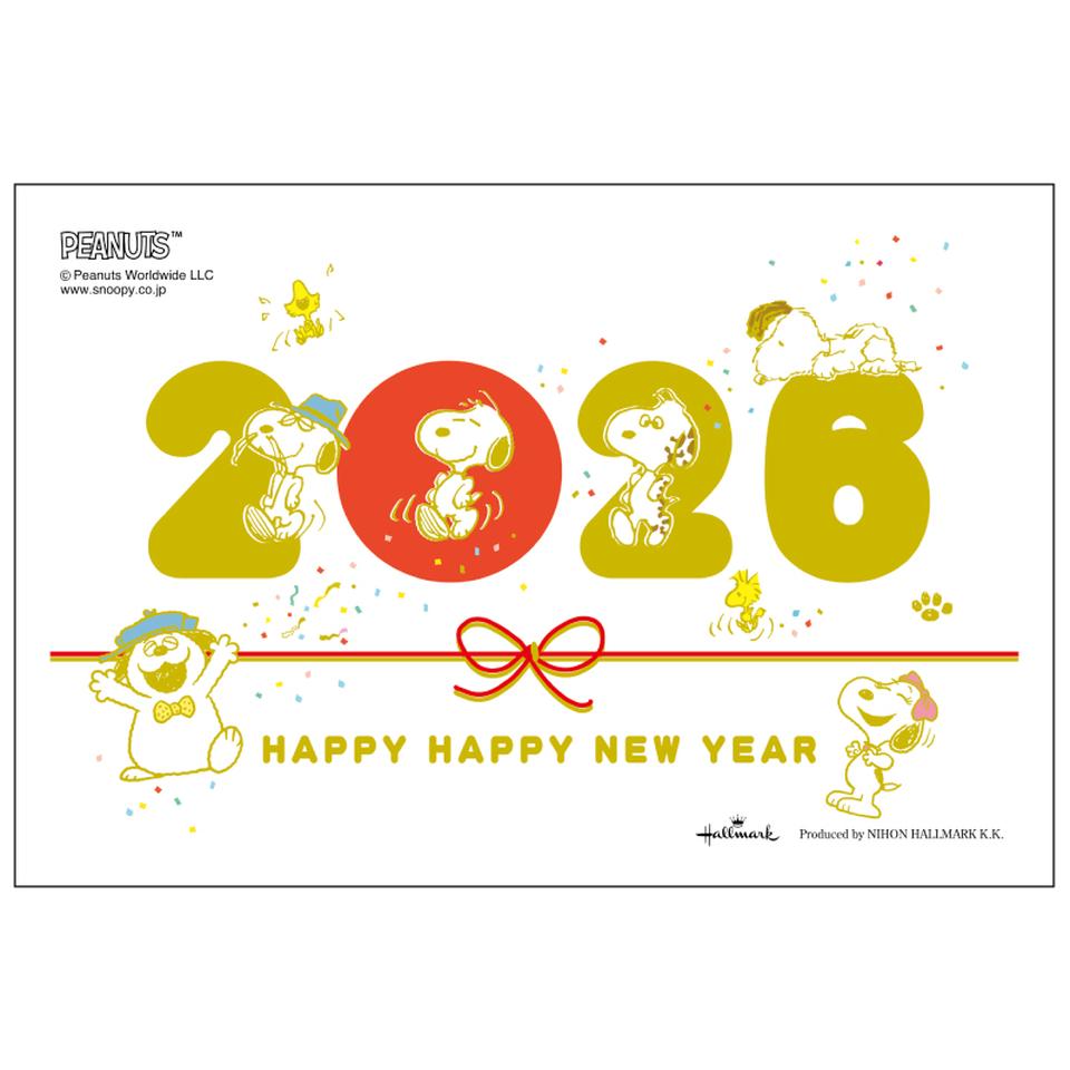 【フタバ年賀状パック】 イラスト付き年賀はがき スヌーピー カラー（3枚入り） SNP-04 商品サムネイル