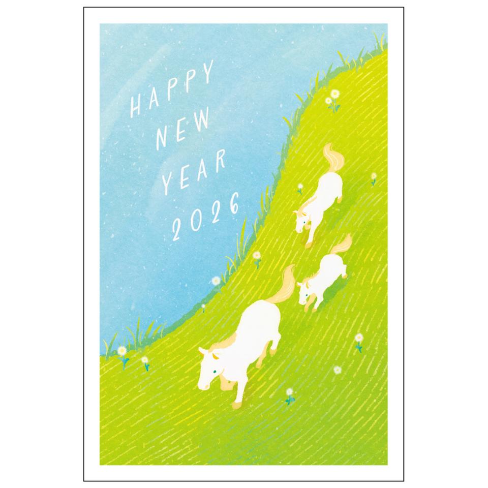 【フタバ年賀状パック】 イラスト付き年賀はがき ニューレトロ・レトロ・和風 カラー（3枚入り） MS-01 商品サムネイル