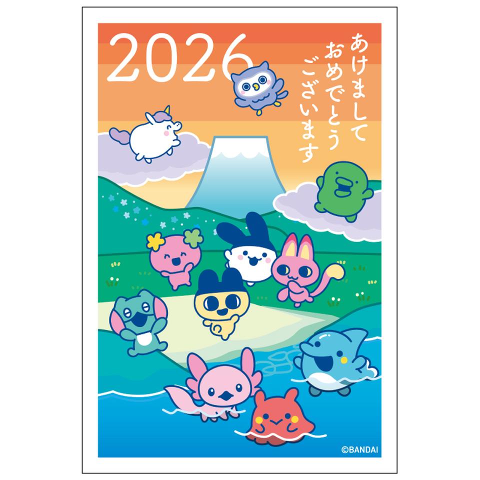 【フタバ年賀状パック】 イラスト付き年賀はがき たまごっち カラー（3枚入り） TMG-01 商品サムネイル