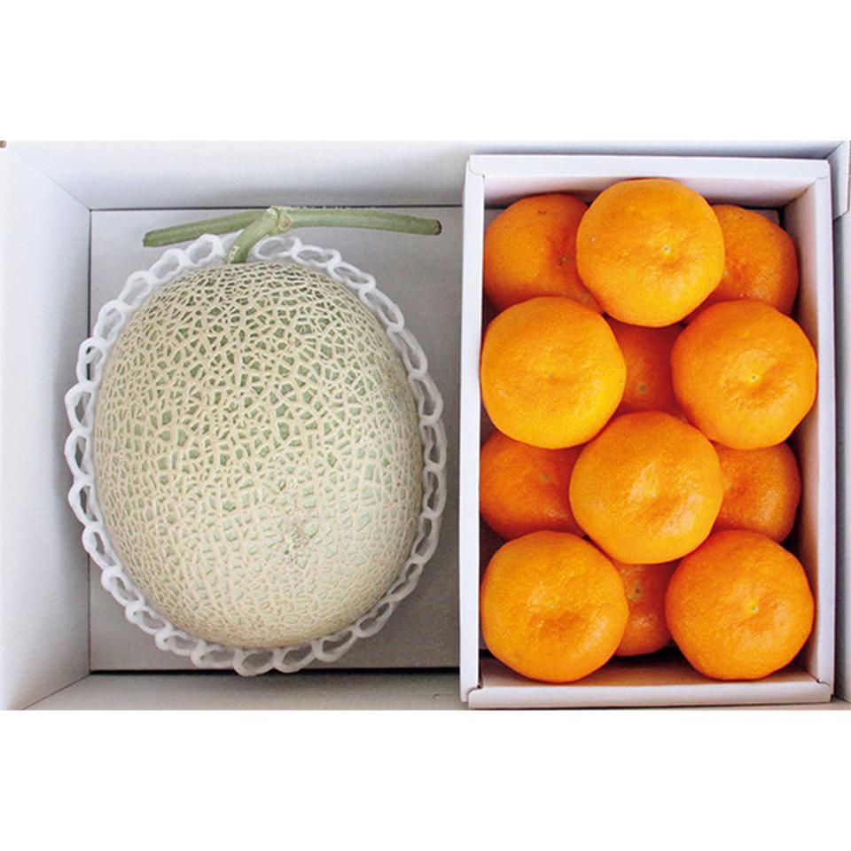 【夏の贈りもの】北海道産・佐賀県産　赤肉メロン・ハウスみかんセット 商品サムネイル