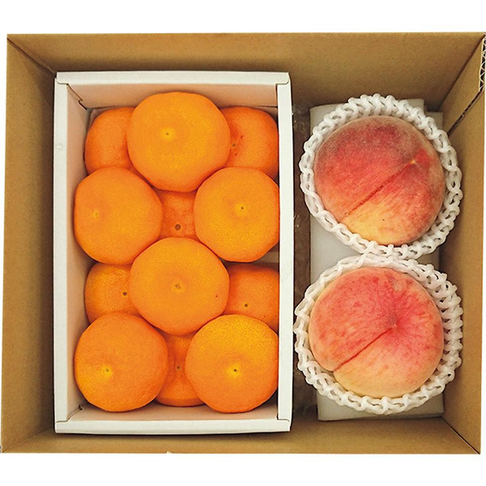 【夏の贈りもの】佐賀県産・山梨県産・長野県産　ハウスミカン・桃２個 商品サムネイル