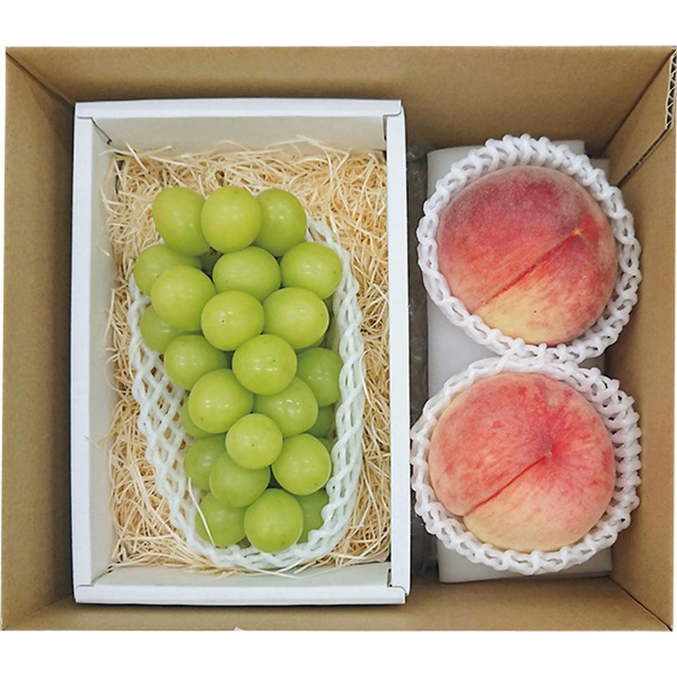 【夏の贈りもの】山梨県産・長野県産　シャインマスカット・桃２個 商品サムネイル