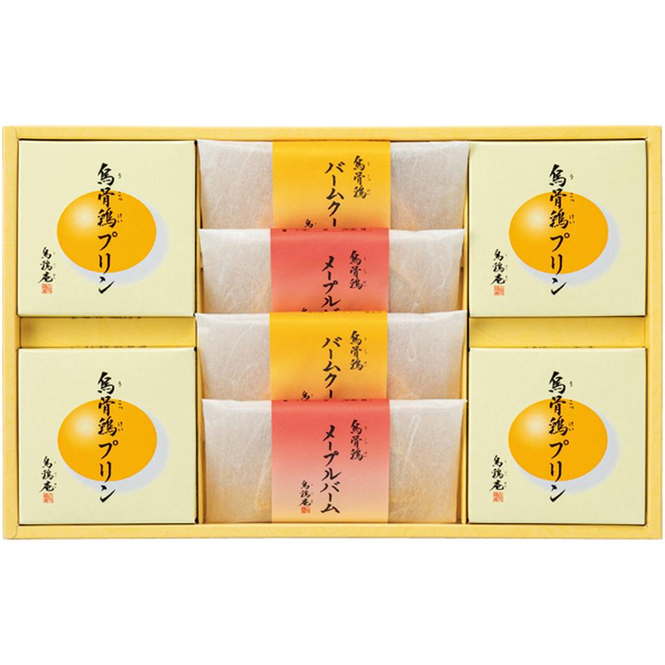 【冬の贈りもの】烏鶏庵 烏骨鶏バームクーヘン・プリン詰合せ 商品サムネイル