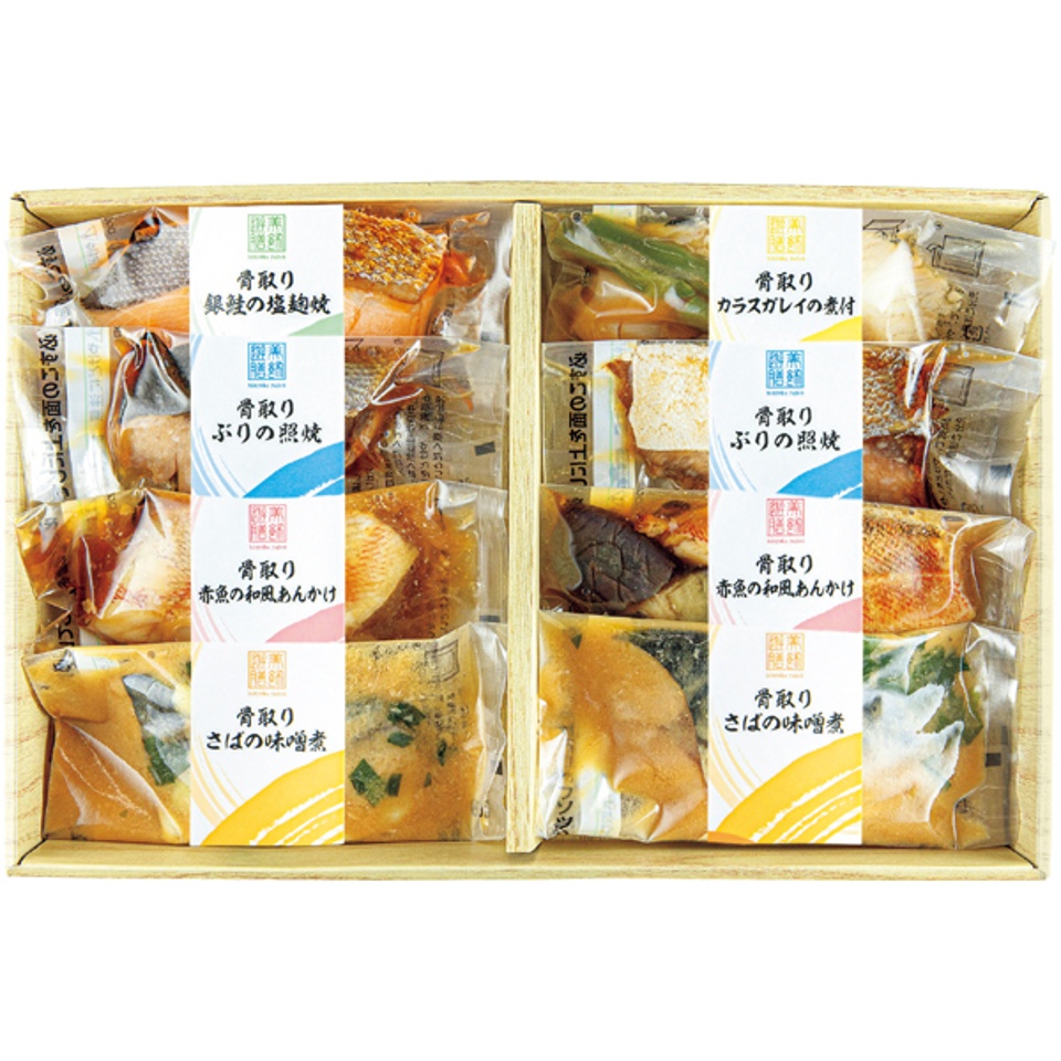 【夏の贈りもの】丸市食品 レンジで簡単 骨取煮魚・焼魚詰合せ 商品サムネイル