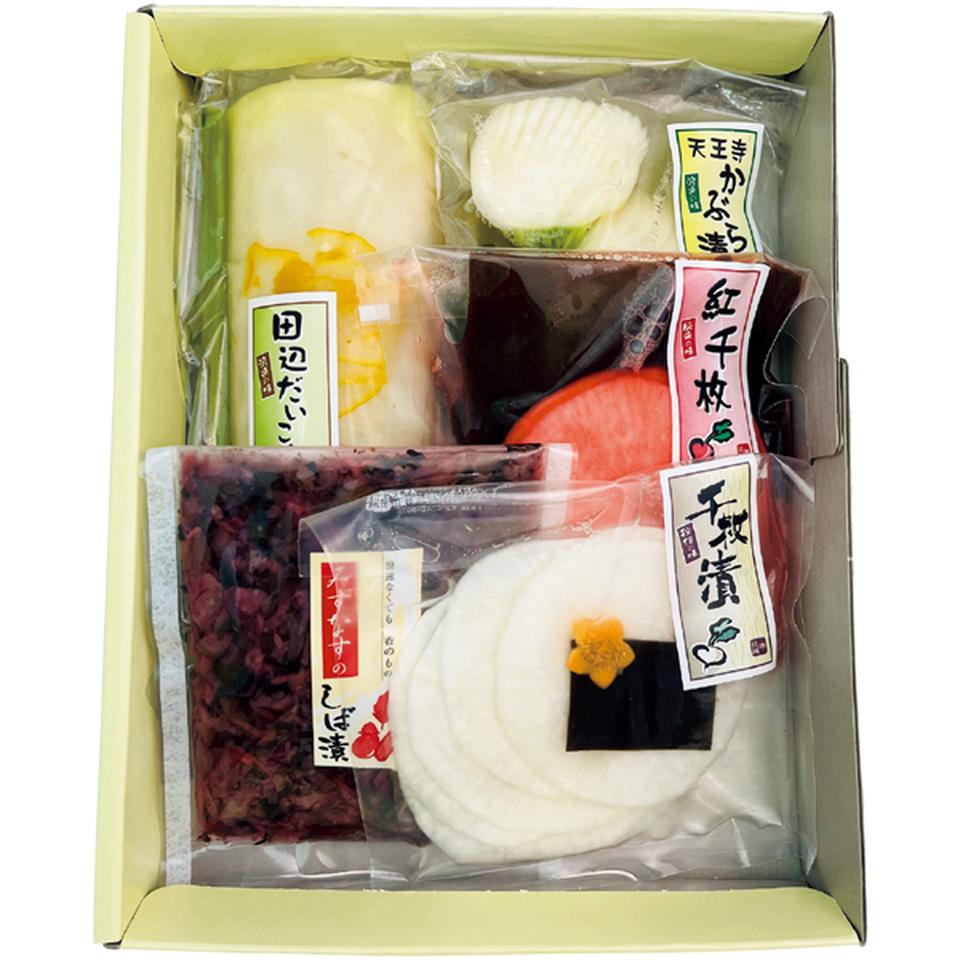 【冬の贈りもの】堺共同漬物 なにわの天王寺かぶらと紅白千枚漬セット 商品サムネイル