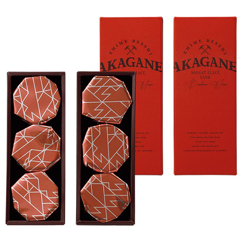 【夏の贈りもの】ＡＫＡＧＡＮＥ　ヌガーグラッセサンド６個 商品サムネイル