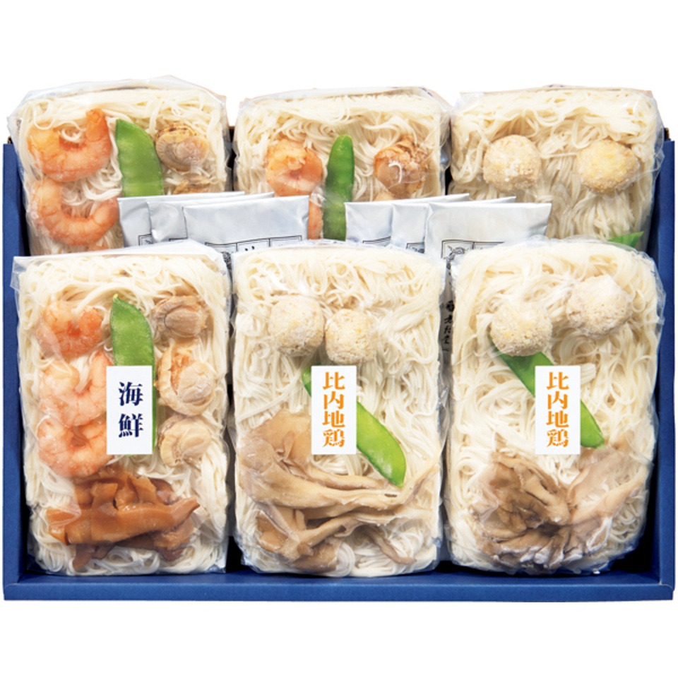 【夏の贈りもの】無限堂 レンジで簡単 ２種の稲庭そうめん 商品サムネイル