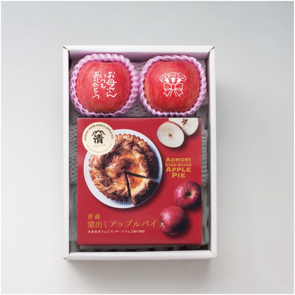 【母の日早得】メッセージ入り　赤いりんごと窯出しアップルパイ詰合せ 商品サムネイル
